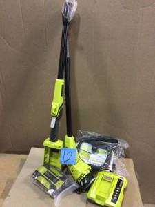 lot 12 image: 40-Volt Lithium-Ion Cordless String Trimmer  2.0 Ah Battery and Charger Included by RYOBI (customer return) (see pictures) 