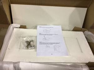 lot 15 image: Brookings Plywood Ready to Assemble Shaker 12x24x12 in. 1-Door Wall Kitchen Cabinet in White (customer return) (see pictures) 