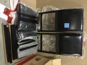 lot 51 image: Pia Faux Leather Counter Height Side Chair Set in Black by Pickett House Furnishings(customer return) (see pictures)  