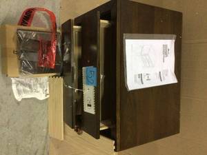 lot 52 image: Snyder Brown Cherry Transitional Style Night Stand (customer return) (see pictures) 