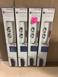 Rustproof 72 in. Adjustable Permanent Mount Curved Shower Rod in Chrome by Glacier Bay (customer return) (see pictures)&nbsp