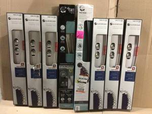 MIX LOT OF Rustproof 72 in. Adjustable Permanent Mount Curved Shower Rod in Chrome by Glacier Bay (customer return) (see pictures)&nbsp