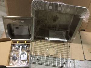 20 Gauge Stainless Steel 15 in. 2-Hole Drop-in Bar Sink by Elkay&nbsp (customer return) (see pictures)&nbsp