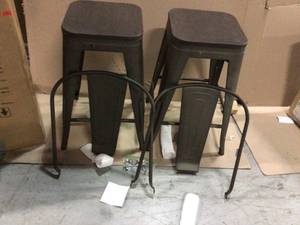 Oregon 39.5 in. Antique and Espresso High Back Counter Stool (Set of 2) by Lumisource (customer return) (see pictures)&nbsp