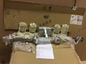 Georgie 4-Light Polished Chrome Integrated LED Vanity Light with Bubble Glass (customer return) (see pictures)&nbsp