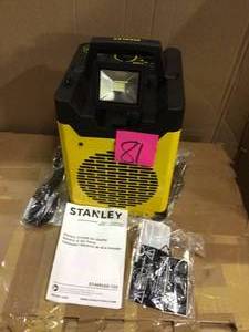 5,100 BTU Electric Forced Air Space Fan Heater with LED Light and USB by Stanley (customer return) (see pictures)&nbsp
