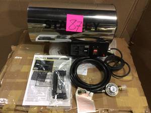 60,000 BTU Forced Air Propane Outdoor Space Heater with Push-Button Ignition by Stanley (customer return) (see pictures)&nbsp