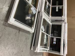 Lot of assorted Larson Single Hung Aluminum Storm Window see pictures