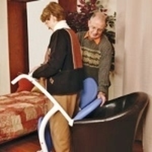 lot 8 image: MSRP $760 BHM Medical Easy Move Sit to Stand Transport Aid Supports 5 to 62 265 lbs Wt. - See Youtube Link To See How This Great Patient Transfer Wheelchair Simply And Safely Works