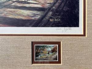 lot 2 image: Med sized Professionally framed and matted limited edition wildlife print