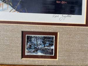 lot 4 image: Med sized, Professionally framed and matted limited edition wildlife print