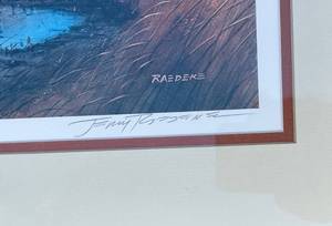 lot 7 image: Large, Professionally framed and matted limited edition wildlife print