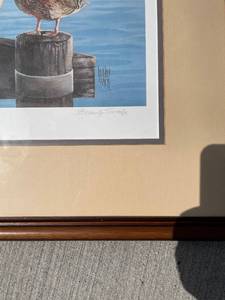 lot 8 image: Med sized, Professionally framed and matted limited edition wildlife print