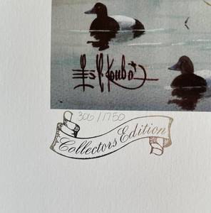 lot 19 image: Wildlife art print signed and numbered in Mint condition. 