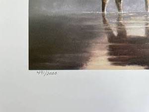 lot 21 image: Large Wildlife art print signed and numbered in Mint condition. 