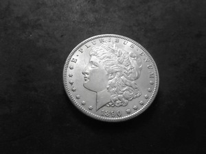lot 28 image: 1890 CC  Morgan Silver Dollar