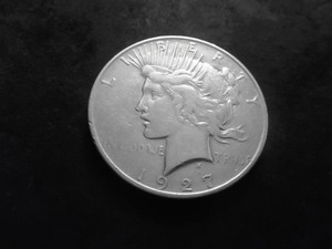 lot 63 image: 1927 D Peace Silver Dollar