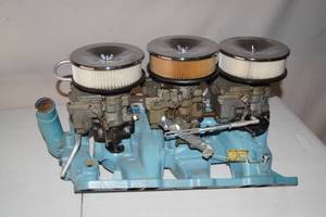 1965 Pontiac TriPower Intake Manifold with Carbs and Cleaners - GTO, 22