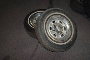 (2) 1976-81 Chevy Malibu 14 Rally Wheels and Tires