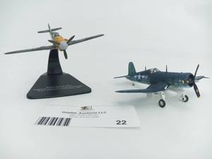 lot 22 image: 172 scale Messerschmitt Bf 109F & Vought F4U Corsair