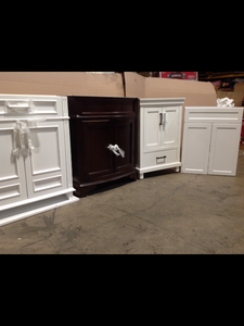 Lot of assorted Vanity cabinets various models customer returns  see pictures