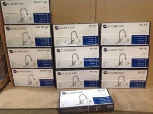 Lot of assorted Glacier Bay Faucets various Models customer returns see pictures