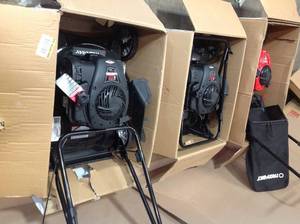 Lot of 3 Gas Lawnmowers one used open box customer returns not tested see pictures