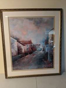 lot 36 image: Framed Print Homes Lining a Dirt Road