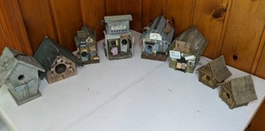 lot 54 image: (8) Birdhouses in Varying Styles