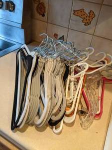 lot 68 image: Lot of Velvet and Plastic Hangers