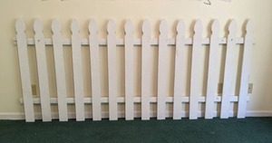 lot 64 image: 8 Ft. Section of White Picket Fencing