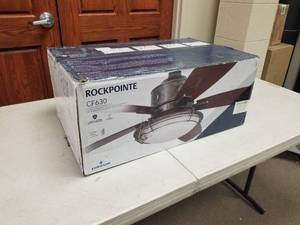 lot 364 image: Emerson Rockpointe 54 Ceiling Fan Oil Rubbed Bronze with 5 blades (new in box)
