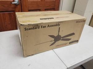 lot 394 image: Fanimation Hubbardton Forge Ceiling Fan Dark Smoke with 5 blades (new in box)