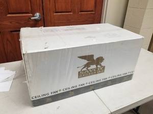 lot 396 image: Savoy  52 Ceiling Fan Antique Copper with 5 blades (new in box)