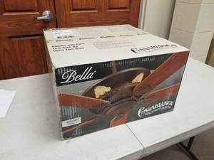 lot 399 image: Casablanca Bella Ceiling Fan Oil Rubbed Bronze with 5 blades (new in box)