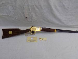 lot 1 image: Two Winchester Boy Scout Commemorative Lever Action Longarms With Hardwood Display Box