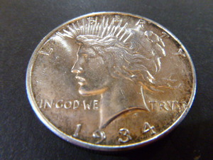 1934 Peace Silver Dollar
