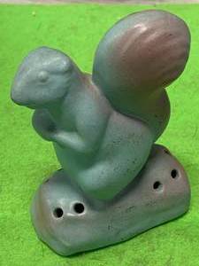 lot 17 image: Rare Rosemeade Pottery Blue Squirrel 4 Tall