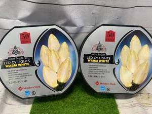 lot 31 image: New Lot of Two Warm White C9 Christmas Bulbs