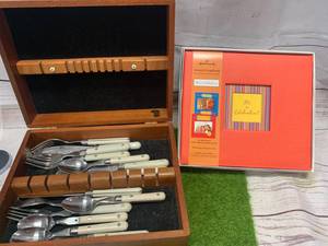 lot 34 image: Silver Ware Set & New Hallmark Scrapbook