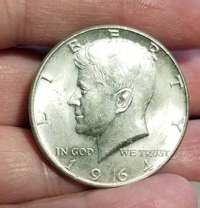 1964 KENNEDY HALF DOLLAR AU-UNC