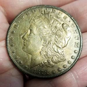 1878 7 TAIL FEATHERS REV OF 78 MORGAN SILVER DOLLAR IN HIGHER GRADE