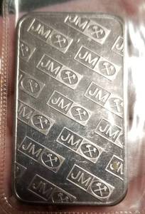 1 TROY OZ. .999 FINE SILVER BAR JM JOHNSON MATTHEY SEALED