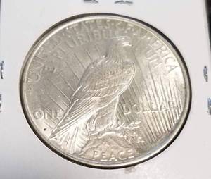 1922-D PEACE SILVER DOLLAR AU58