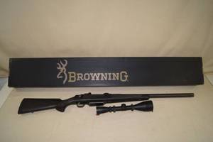 lot 5 image: Browning A-Bolt 12 Gauge Bolt Action Shotgun - Rifled Barrel, Leupold Scope