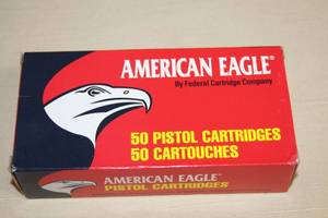 lot 8 image: 50 Federal American Eagle .45 GAP 185 Gr TMJ Ammo