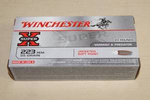 lot 31 image: 20 Winchester .223 Rem 55 Gr Jacketed SP Ammo