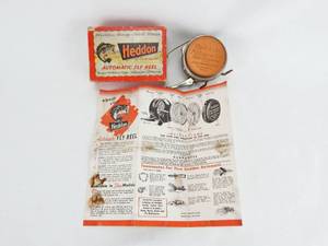 lot 17 image: Vintage Heddon Automatic Fly Reel No. 57