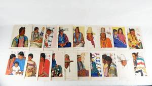 lot 57 image: Lot of 19 Vintage Great Northern Railway Native American Prints