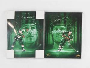 lot 59 image: Set of Minnesota Wild Zach Parise and Mikko Koivu Canvas Prints